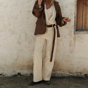 Buck Mason Reverse Sateen Fatigue Pants in Sand Dune Size 30